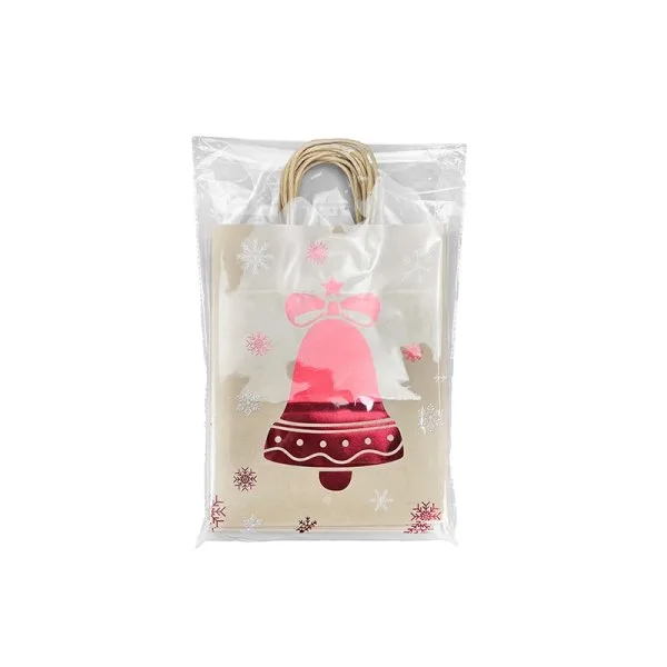 Sac Kraft Christmas Bells 25x35x8cm (10pcs) - image 5
