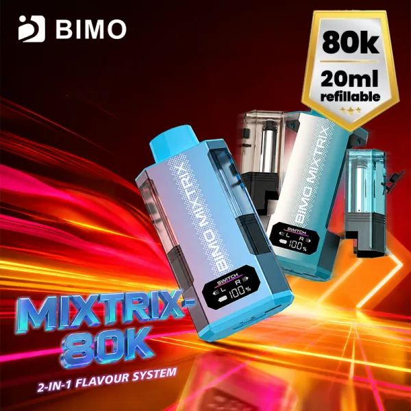 Mixtrix 2in1 80k + 4 E-liquides 850mAh 20ml / 2% - Bimo - image 2