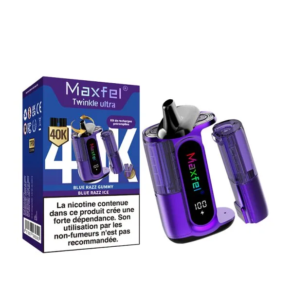 Starter Kit Twinkle Ultra 40K 2 in 1 1200mAh 2% - Maxfel - image 9