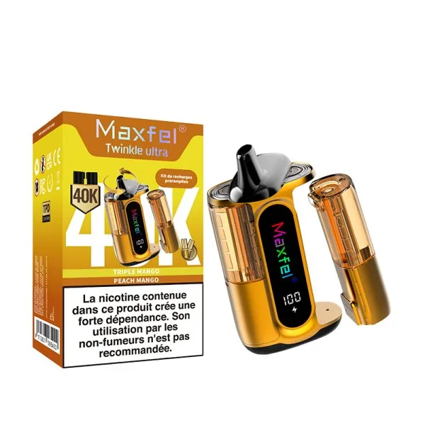 Starter Kit Twinkle Ultra 40K 2 in 1 1200mAh 2% - Maxfel - image 11