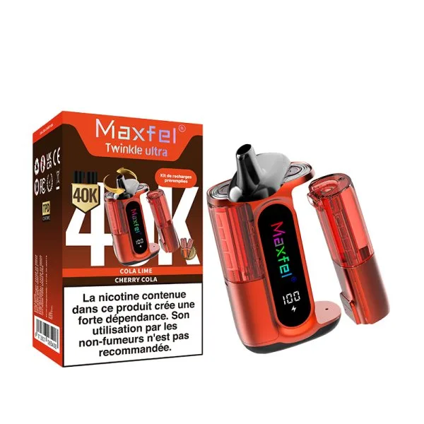 Starter Kit Twinkle Ultra 40K 2 in 1 1200mAh 2% - Maxfel - image 12