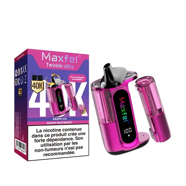 Starter Kit Twinkle Ultra 40K 2 in 1 1200mAh 2% - Maxfel - image 13