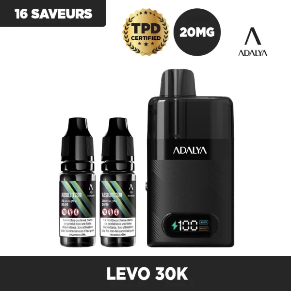 Starter Kit Levo 30K 1000mAh 10ml/2% - Adalya - image 3