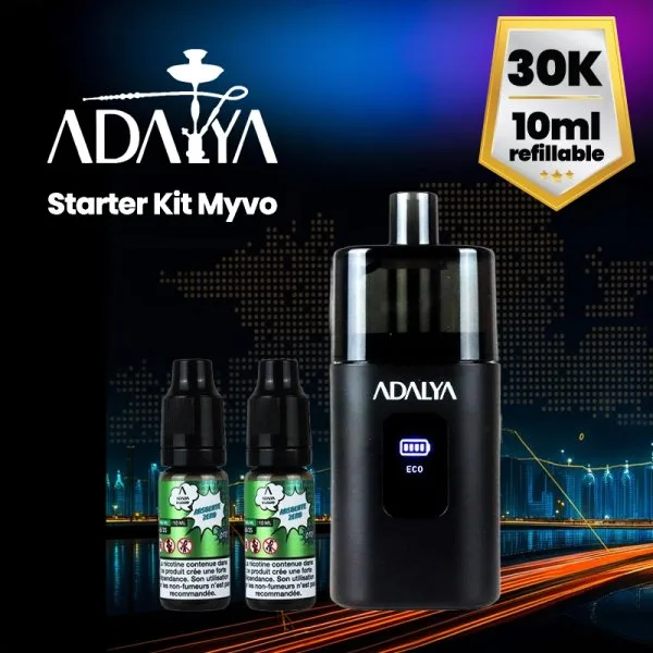 Starter Kit Myvo 30K 1300mAh 10ml / 8mg - Adalya - image 2