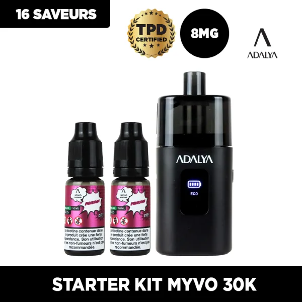 Starter Kit Myvo 30K 1300mAh 10ml / 8mg - Adalya - image 3