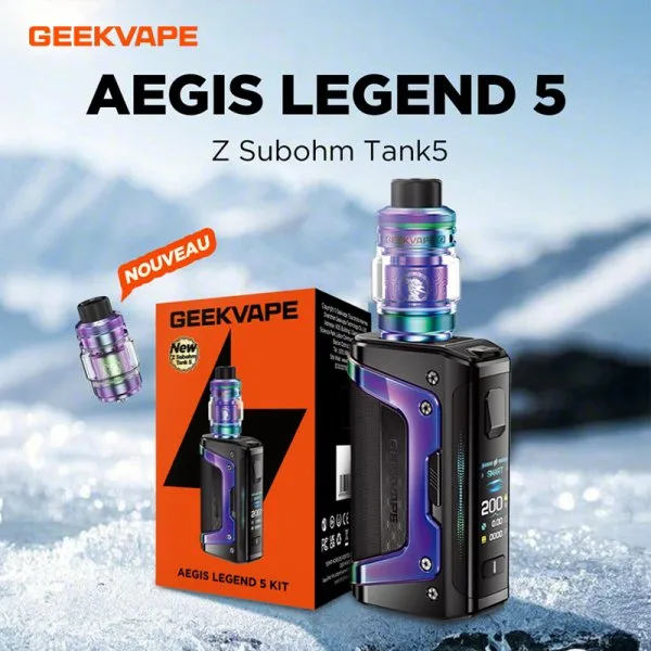 Pack Aegis Legend 5 5.5ml (Zeus Sub-Ohm 5) 2x18650 - Geekvape - image 3