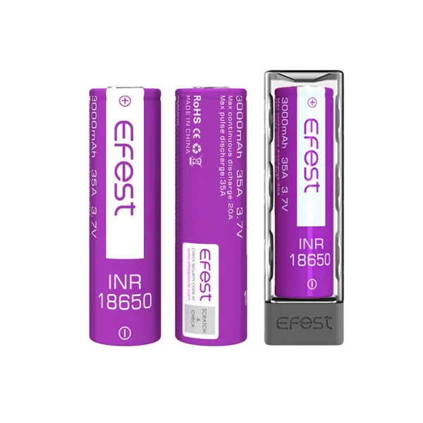 Accus INR 18650 3000mAh 35A (2pcs) - Efest - image 2