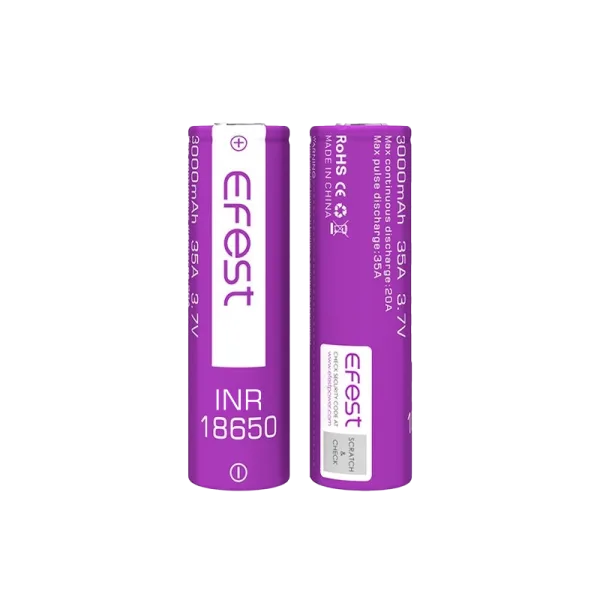 Accus INR 18650 3000mAh 35A (2pcs) - Efest - image 3