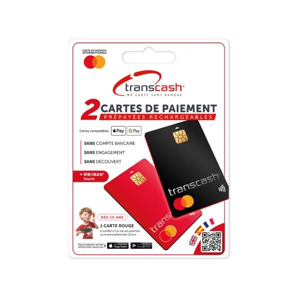 2 Cartes de Paiement Prépayées Rechargeables - Transcash - image 2
