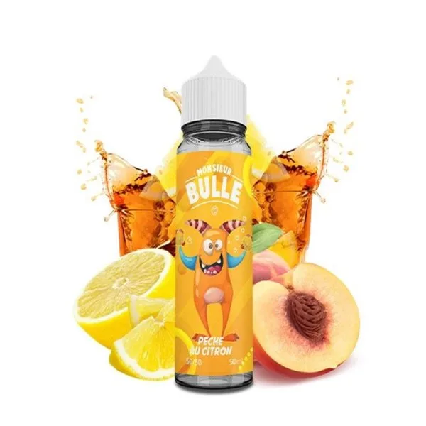 Pêche Au Citron 0mg 50ml - Liquideo Monsieur Bulle - image 2