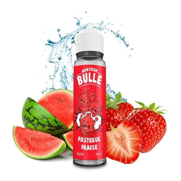 Pastèque Fraise 0mg 50ml - Liquideo Monsieur Bulle - image 2