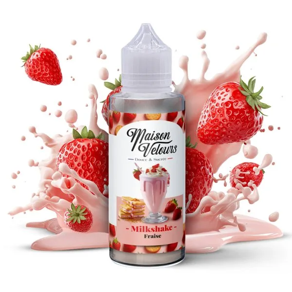 Milkshake Fraise 0mg 100ml - Maison Velours - image 2