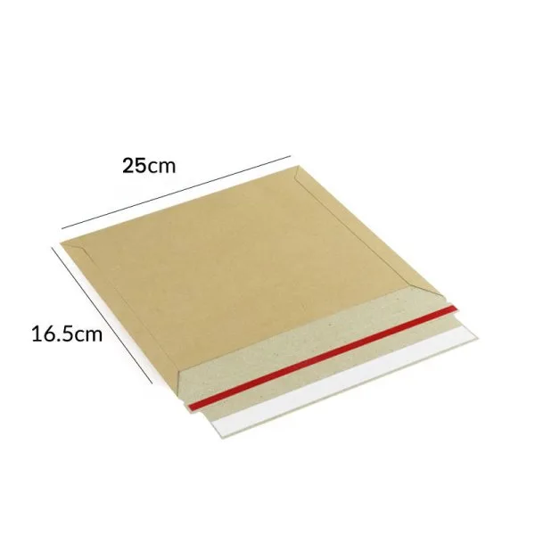 Pochette carton micro-cannelé brune à fermeture adhésive (10pcs) - image 2