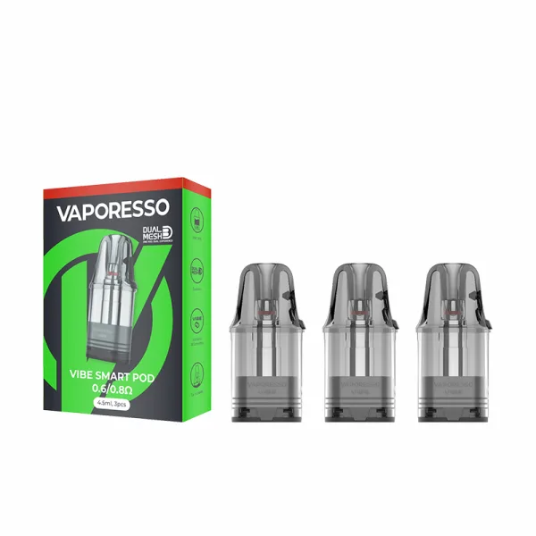 Cartouches Vibe Dual Mesh Smart 0.8-0.6Ω/1.0-0.7Ω 4.5ml (3pcs) - Vaporesso - image 4
