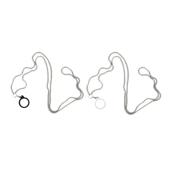 Chaîne de cou avec anneau en silicone - 17mm - image 2