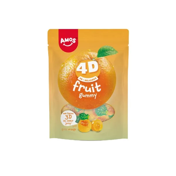 Bonbons Fruit Orange 4D 120g - Amos - image 2