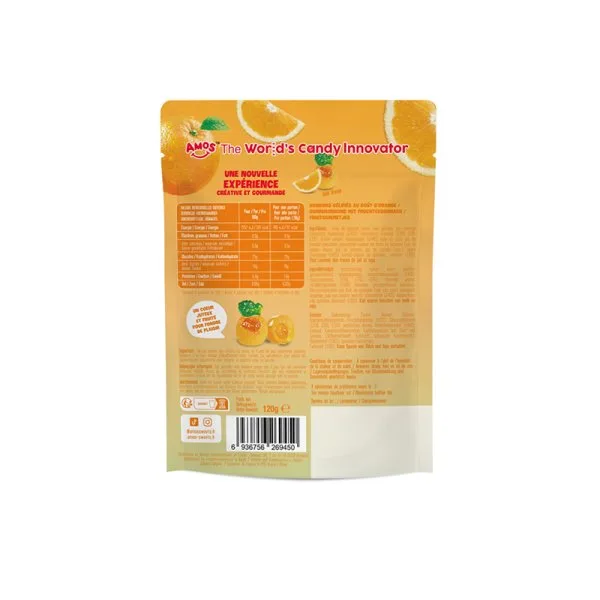 Bonbons Fruit Orange 4D 120g - Amos - image 3