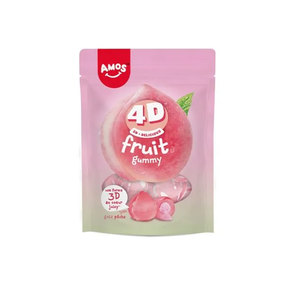Bonbons Fruit Pêche 4D 120g - Amos - image 2