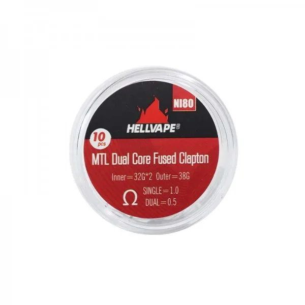 NI80 MTL Dual Core Fused Claptons Coils pre-built (10pcs) - Hellvape - image 2