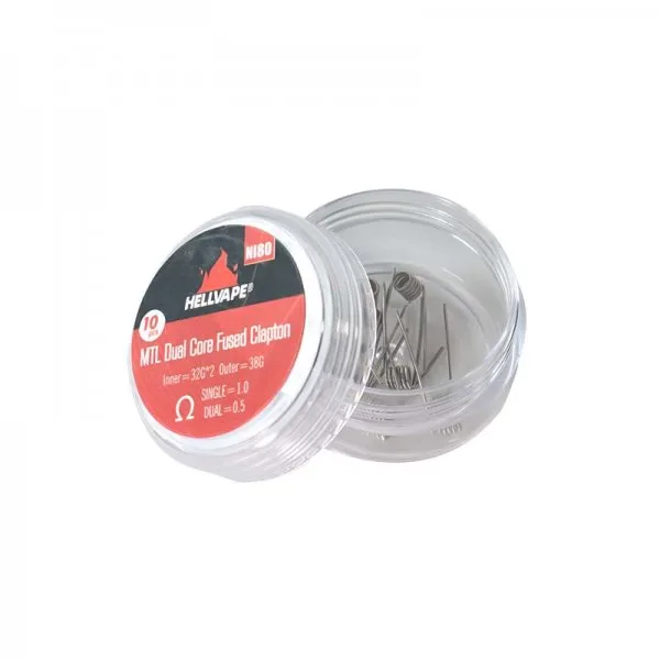 NI80 MTL Dual Core Fused Claptons Coils pre-built (10pcs) - Hellvape - image 3