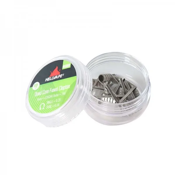 NI80 Quad Core Fused Claptons Coils pre-built (10pcs) - Hellvape - image 3