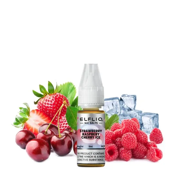 Strawberry Raspberry Cherry Ice Nic Salt 10ml - Elfliq by Elfbar - image 2