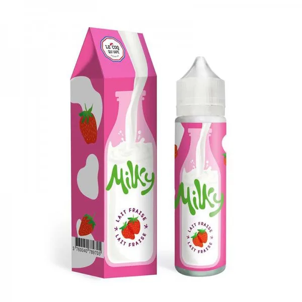 Lait Fraise 0mg 50ml - Milky by Le Coq Qui Vape - image 2