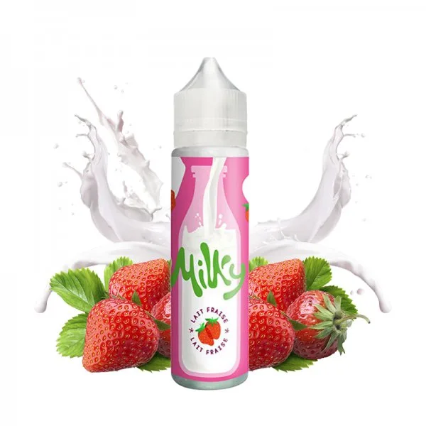 Lait Fraise 0mg 50ml - Milky by Le Coq Qui Vape - image 3