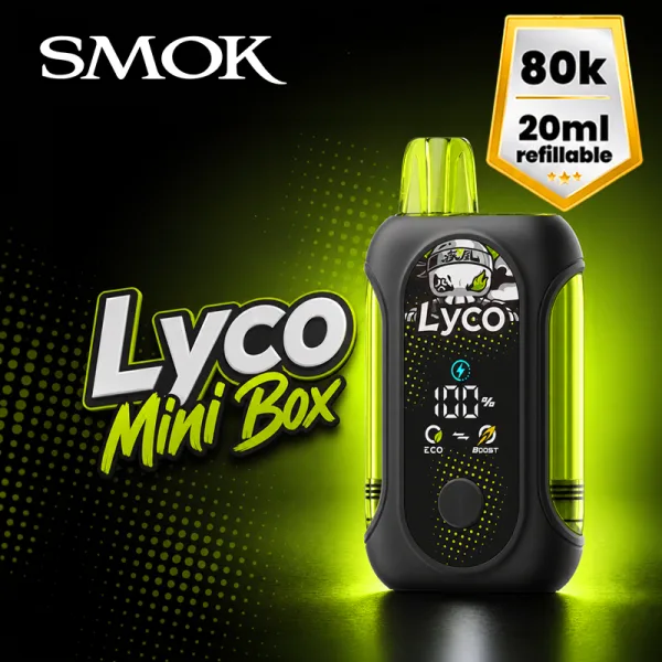 Lyco Mini Box 80K + 2 E-liquides 1000mAh 20ml / 20mg - Smoktech - image 2