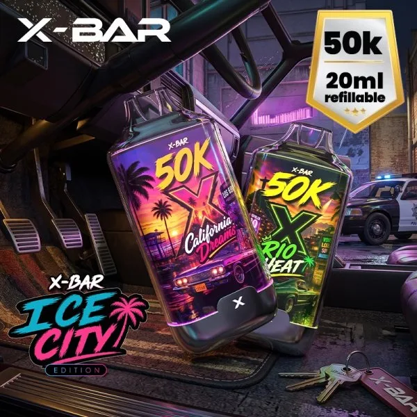 Ice City 50K + 3 E-liquides 850mAh 20ml / 20mg - X-Bar - image 2