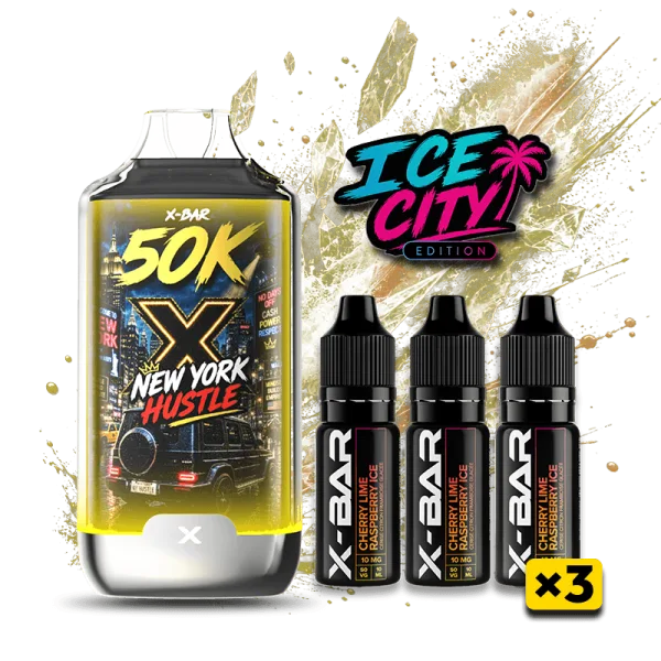 Ice City 50K + 3 E-liquides 850mAh 20ml / 20mg - X-Bar - image 5