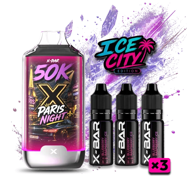 Ice City 50K + 3 E-liquides 850mAh 20ml / 20mg - X-Bar - image 6