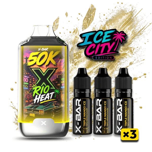 Ice City 50K + 3 E-liquides 850mAh 20ml / 20mg - X-Bar - image 7