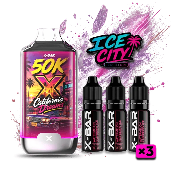 Ice City 50K + 3 E-liquides 850mAh 20ml / 20mg - X-Bar - image 11
