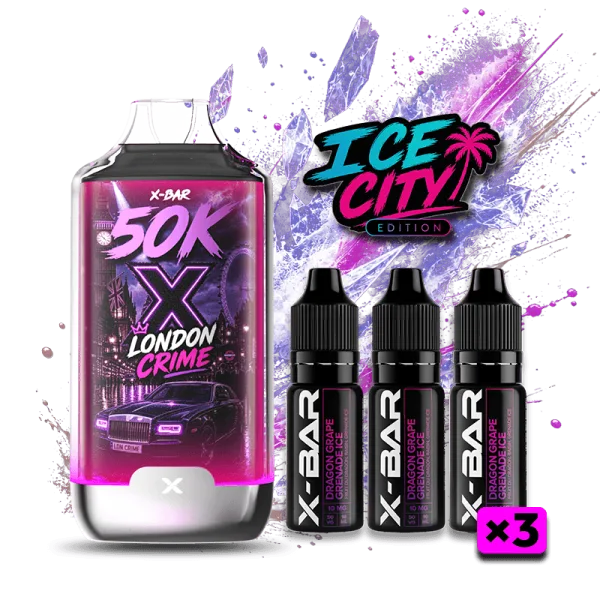 Ice City 50K + 3 E-liquides 850mAh 20ml / 20mg - X-Bar - image 13