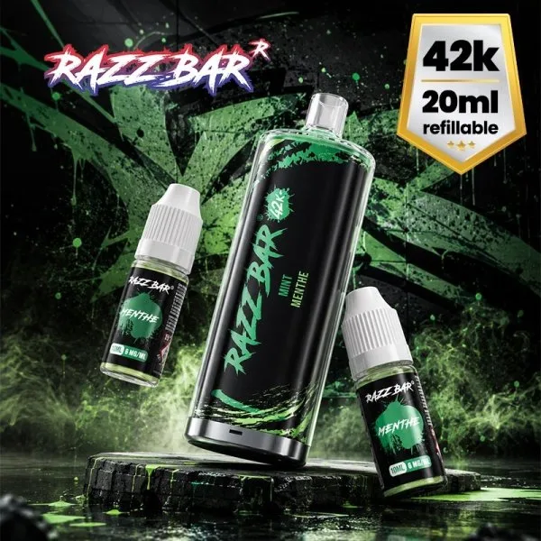 Pack Shisha DL 42K+ 850mAh 20ml / 0.6% - RazzBar - image 2