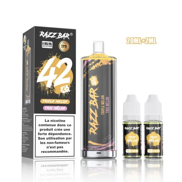 Pack Shisha DL 42K+ 850mAh 20ml / 0.6% - RazzBar - image 5