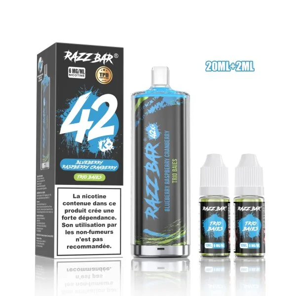 Pack Shisha DL 42K+ 850mAh 20ml / 0.6% - RazzBar - image 8
