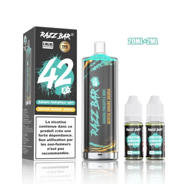 Pack Shisha DL 42K+ 850mAh 20ml / 0.6% - RazzBar - image 11