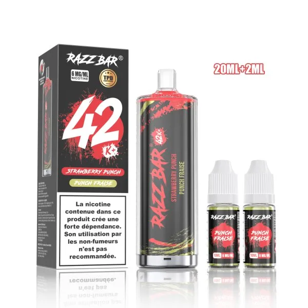 Pack Shisha DL 42K+ 850mAh 20ml / 0.6% - RazzBar - image 12