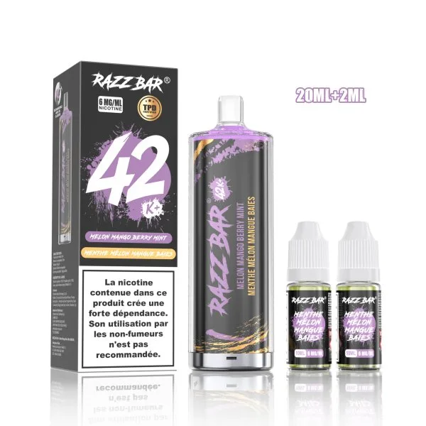 Pack Shisha DL 42K+ 850mAh 20ml / 0.6% - RazzBar - image 19