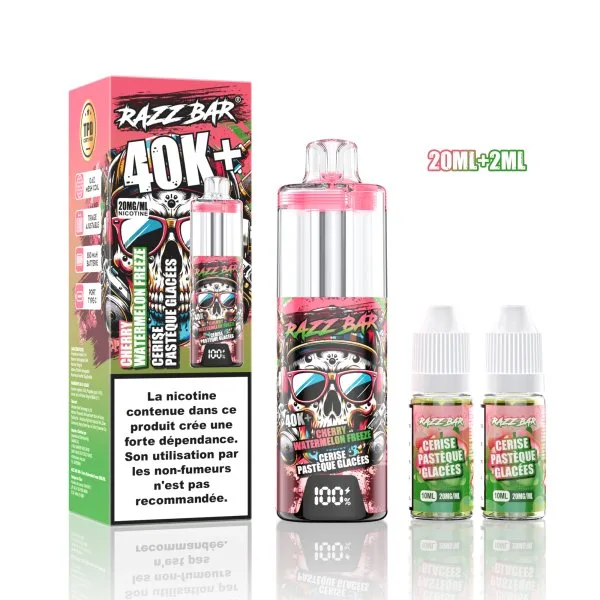 Pack MTL/RDL 40K+ 850mAh 20ml / 2% - RazzBar - image 3