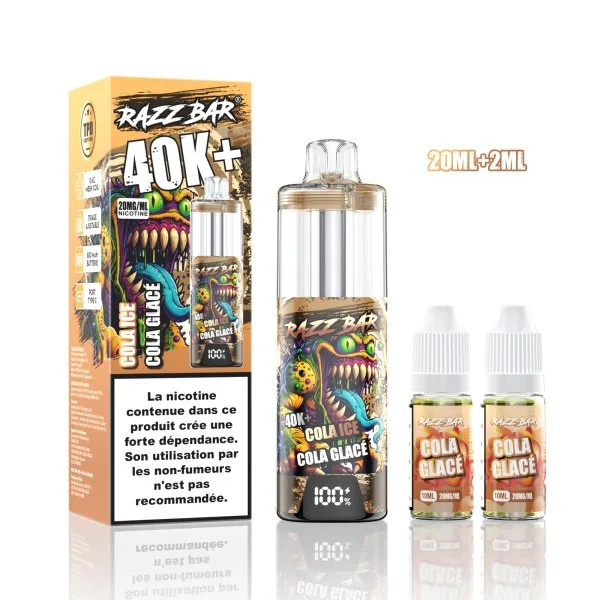 Pack MTL/RDL 40K+ 850mAh 20ml / 2% - RazzBar - image 5
