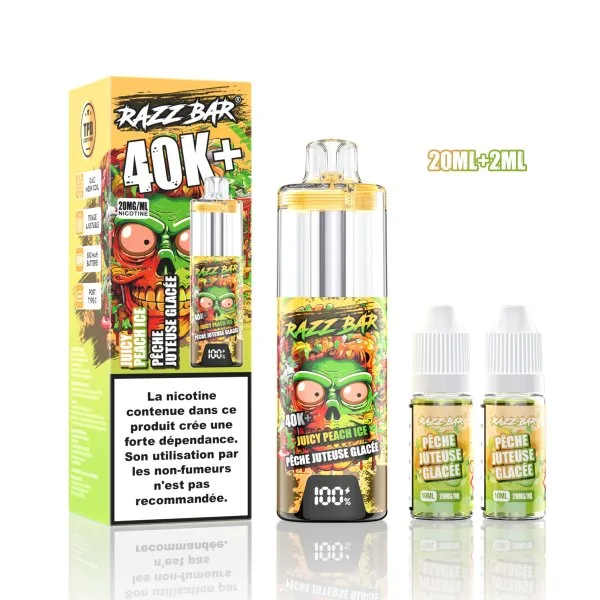 Pack MTL/RDL 40K+ 850mAh 20ml / 2% - RazzBar - image 6