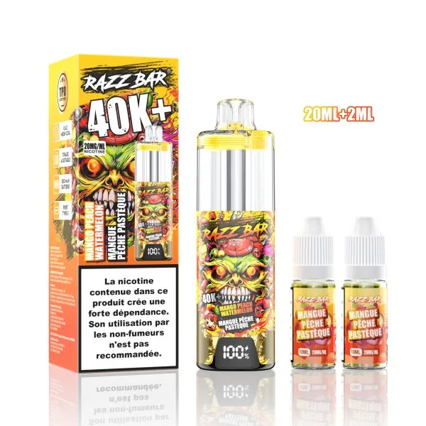 Pack MTL/RDL 40K+ 850mAh 20ml / 2% - RazzBar - image 7