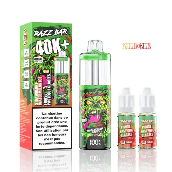 Pack MTL/RDL 40K+ 850mAh 20ml / 2% - RazzBar - image 10