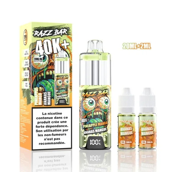 Pack MTL/RDL 40K+ 850mAh 20ml / 2% - RazzBar - image 11