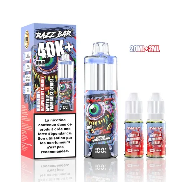 Pack MTL/RDL 40K+ 850mAh 20ml / 2% - RazzBar - image 15