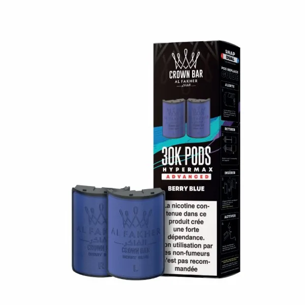 Cartouches Pré-remplies Hyper Max Advanced 30k 6mg 10+10ml (2pcs) - Crown Bar by Al Fakher - image 6