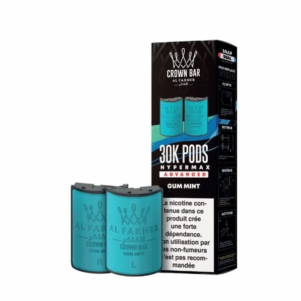 Cartouches Pré-remplies Hyper Max Advanced 30k 6mg 10+10ml (2pcs) - Crown Bar by Al Fakher - image 21